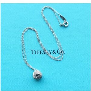 Tiffany & Co. Authentic Somerset Mesh Knot Necklace w/Box ✨925 Sterling✨EUC✨